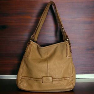 Buttery soft pale YELLOW genuine leather hobo style handbag